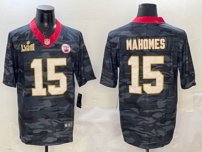 Men Kansas City Chiefs #15 Mahomes Camo National Flag 2025 Nike Limited NFL Jersey style 3